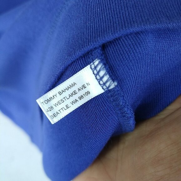 Tommy Bahama Pullover Sweater Mens XL Royal Blue Embroidered Outdoor Pima Cotton - Picture 9 of 11